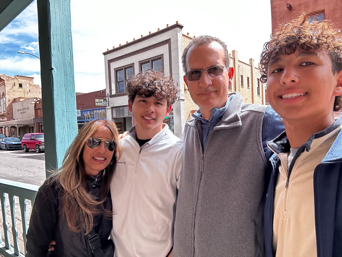 With my family in Santa Fe, New Mexico
